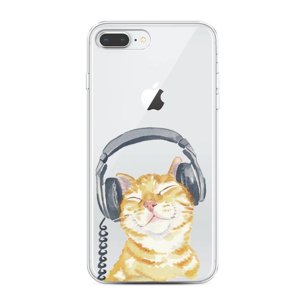 

Силиконовый чехол "Кот меломан" на Apple iPhone 8 Plus, Кот меломан
