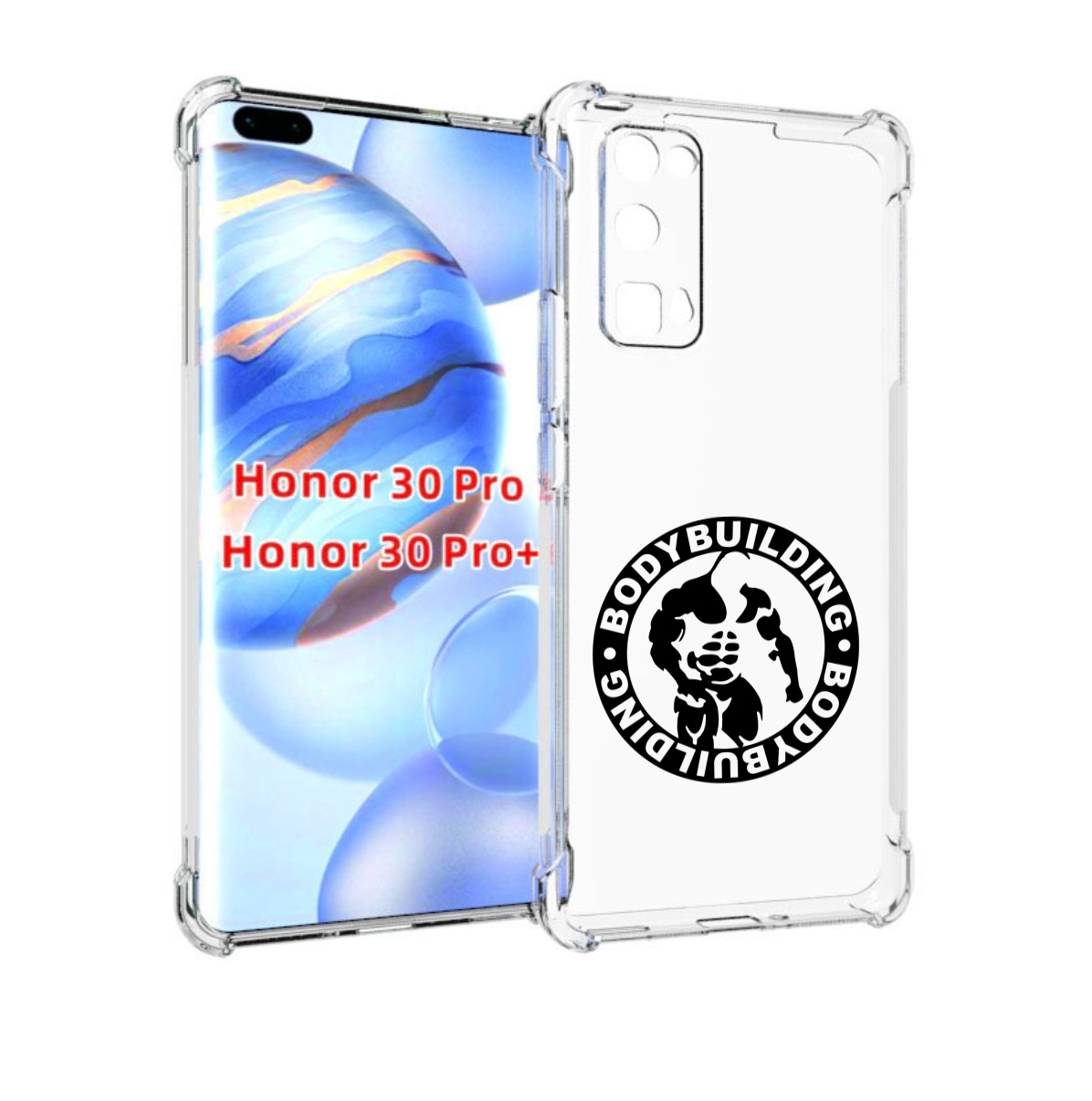 

Чехол бампер MyPads бодибилдинг для Honor 30 Pro, Прозрачный, Tocco