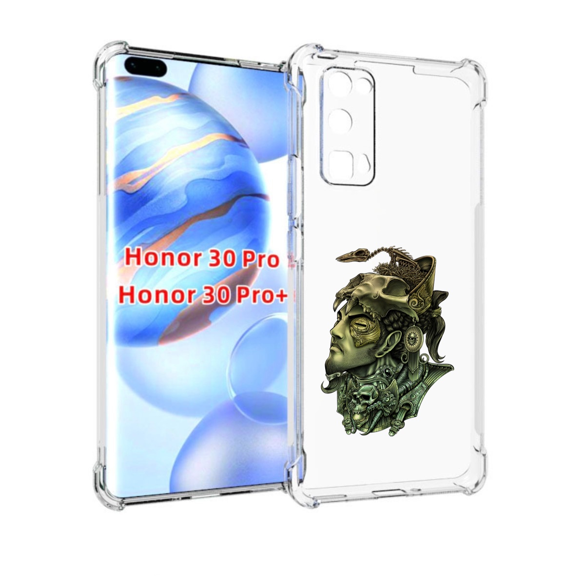 

Чехол бампер MyPads бронзовый воин для Honor 30 Pro, Прозрачный, Tocco