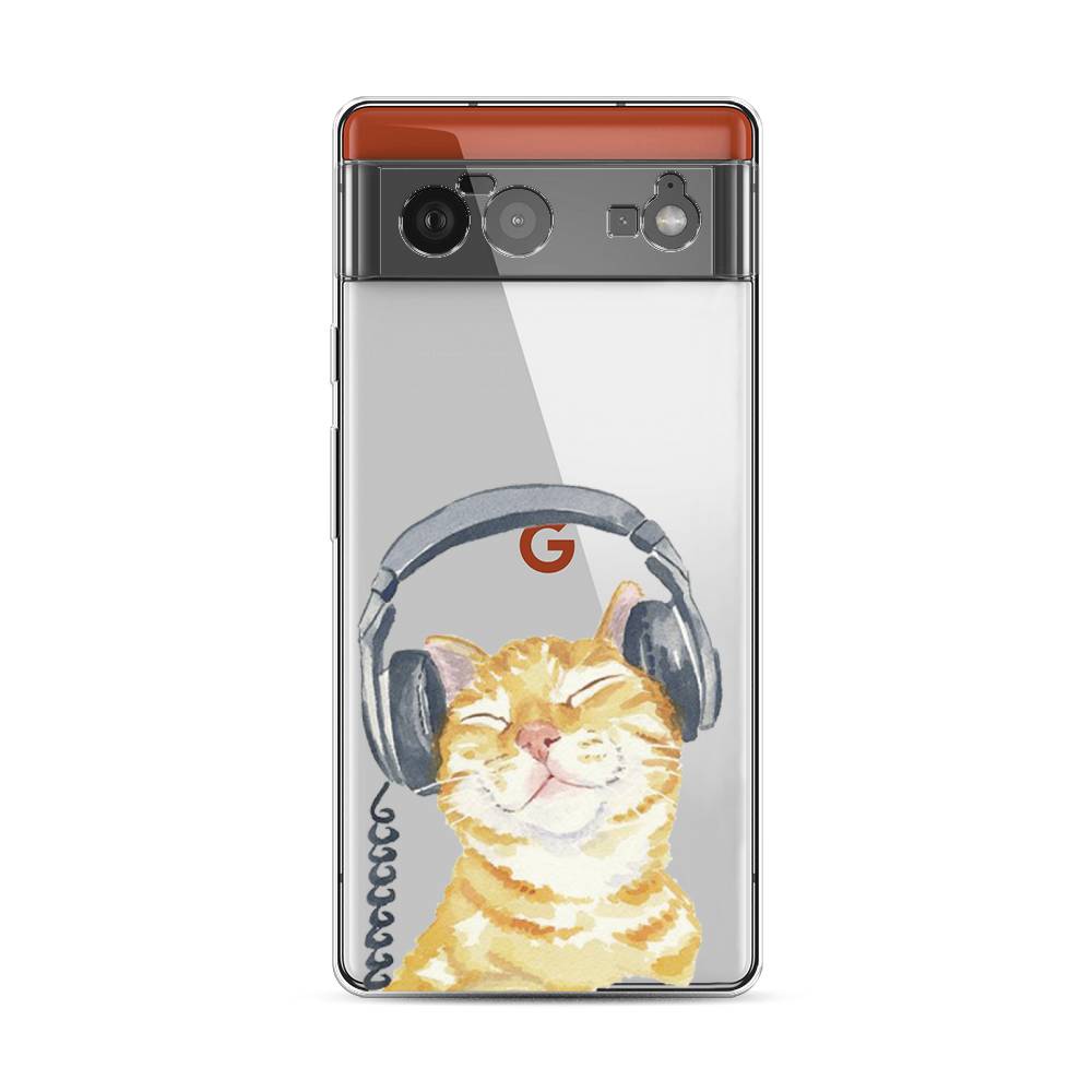 

Силиконовый чехол "Кот меломан" на Google Pixel 6, Кот меломан