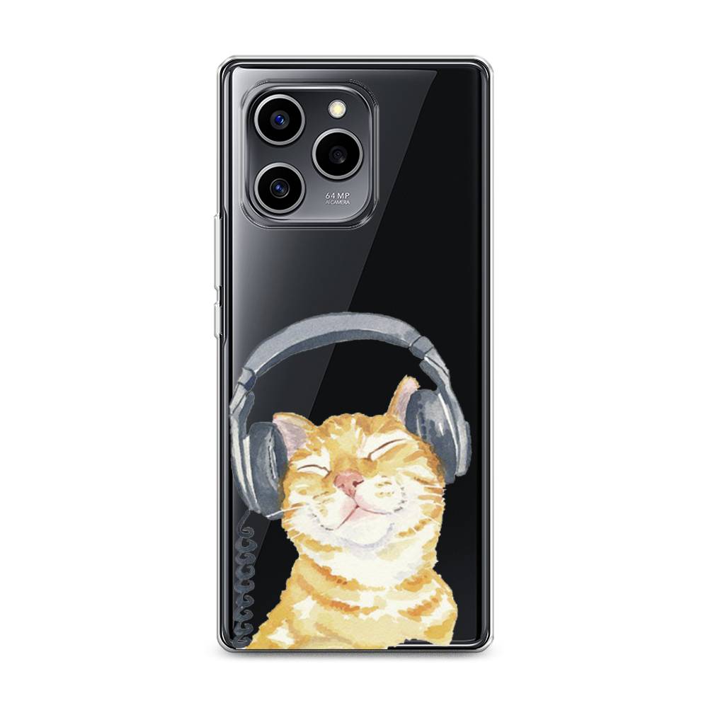 

Силиконовый чехол "Кот меломан" на Honor 60 SE, Кот меломан