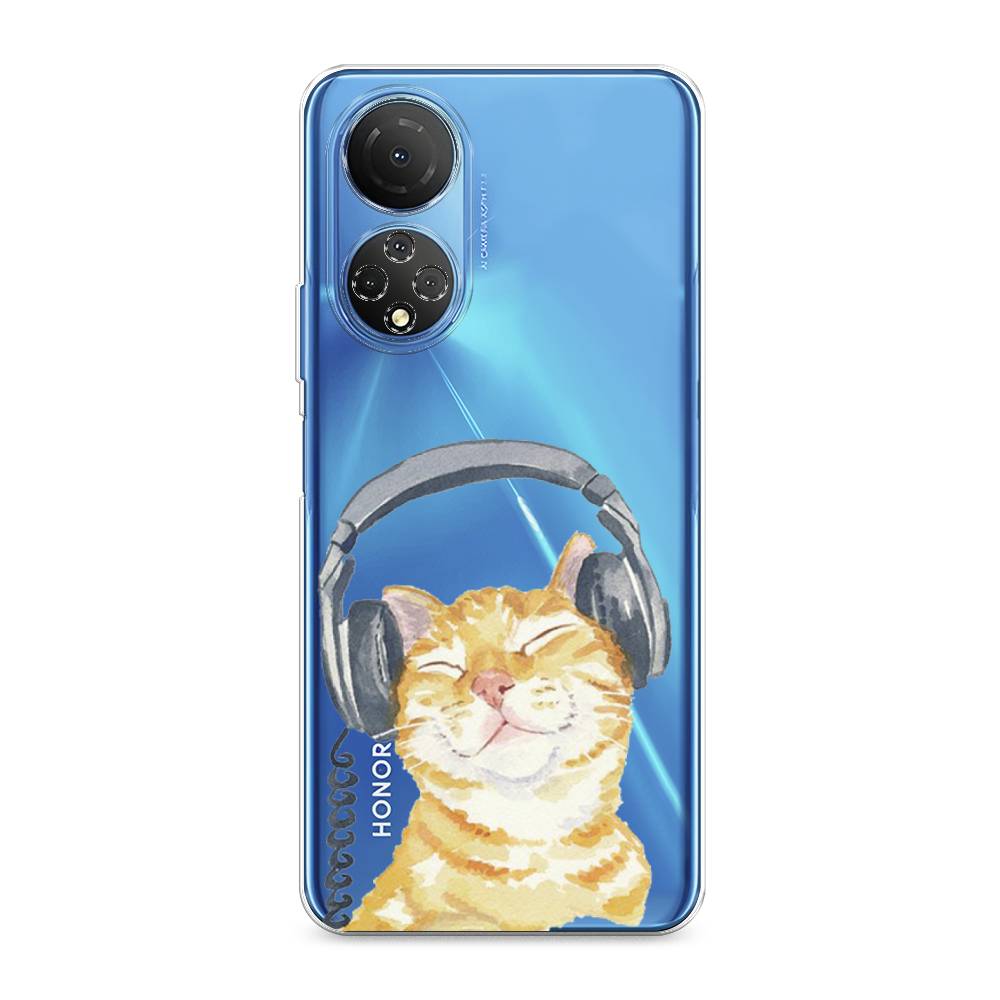 

Силиконовый чехол "Кот меломан" на Honor X7, Кот меломан