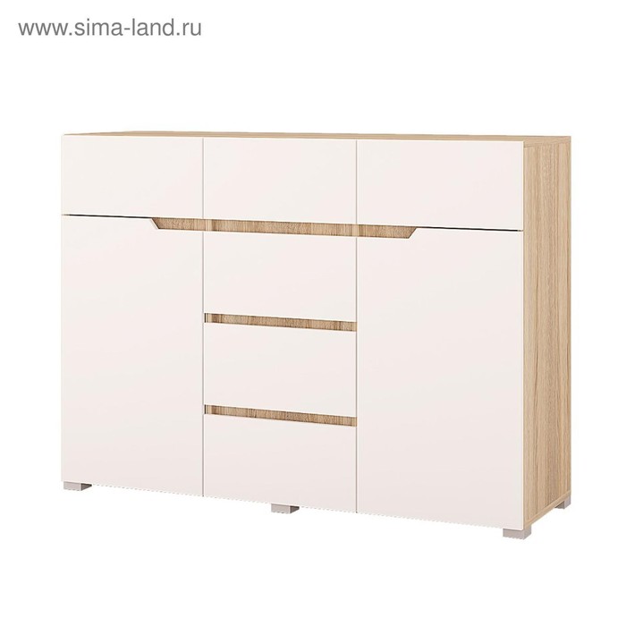 

Комод 1200 Анталия, 1200х884х376, Белый/Дуб сонома, Спальня Анталия Белый