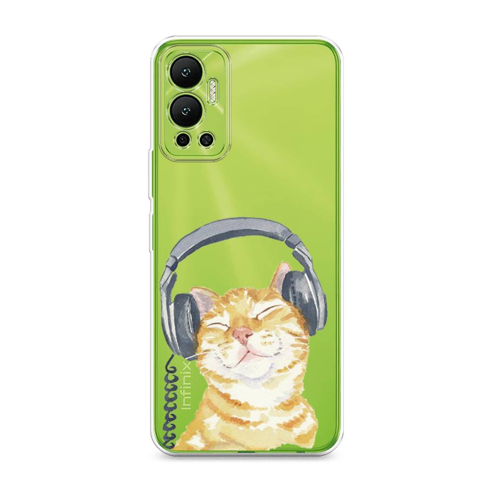 

Силиконовый чехол "Кот меломан" на Infinix Hot 12, Кот меломан