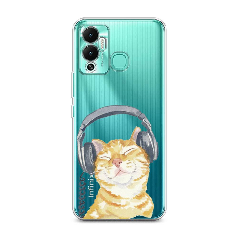 

Силиконовый чехол "Кот меломан" на Infinix Hot 12 Play, Кот меломан