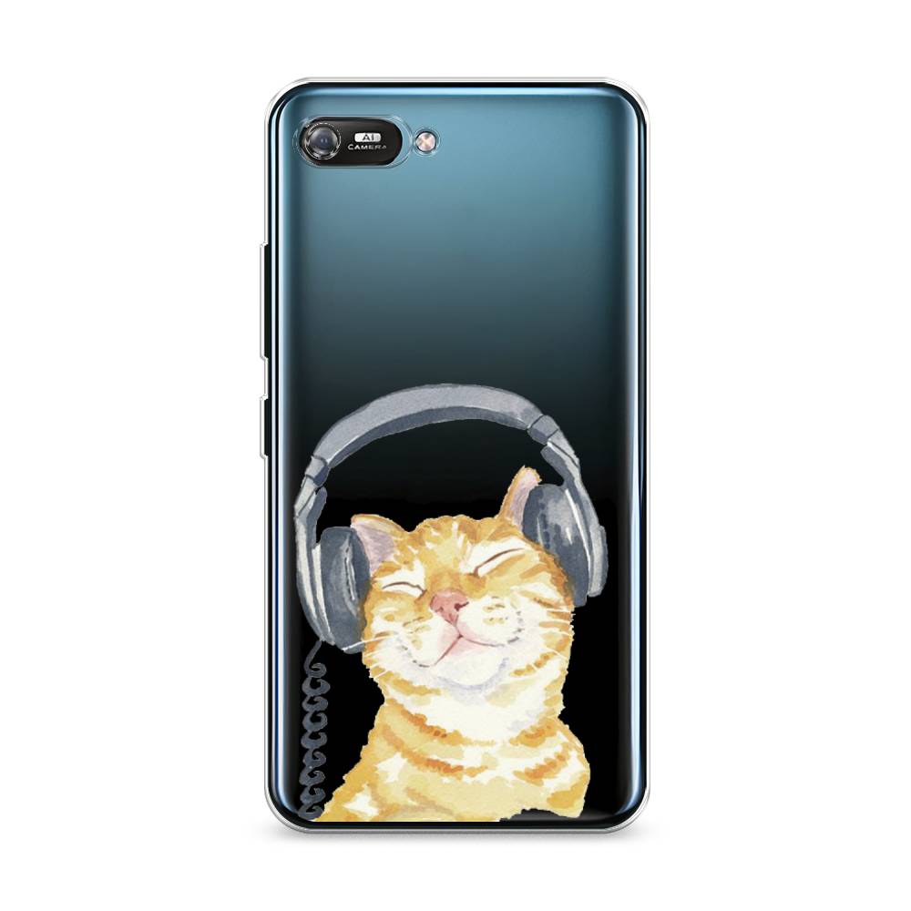 

Силиконовый чехол "Кот меломан" на Itel A25, Кот меломан
