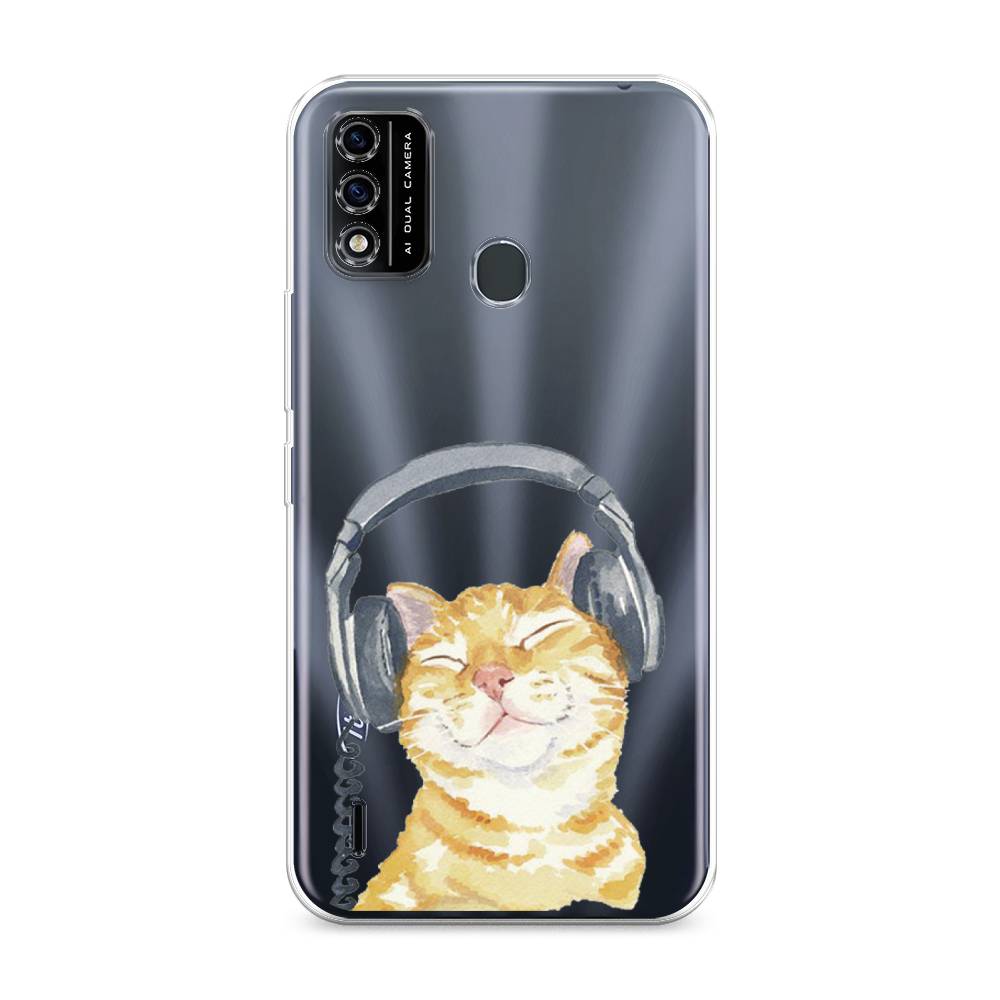 

Силиконовый чехол "Кот меломан" на Itel A48, Кот меломан