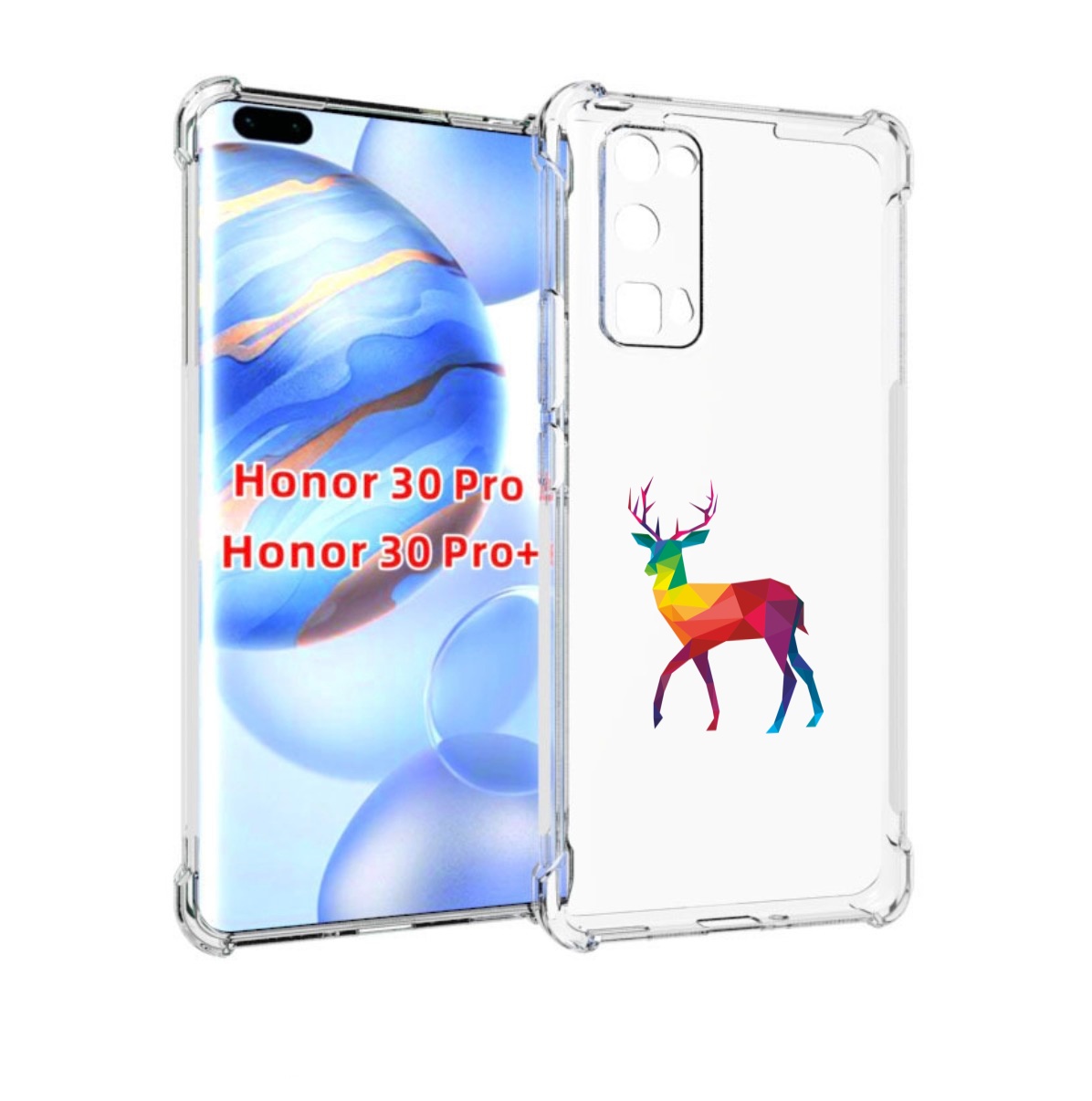 

Чехол бампер MyPads геометрический олень для Honor 30 Pro, Прозрачный, Tocco