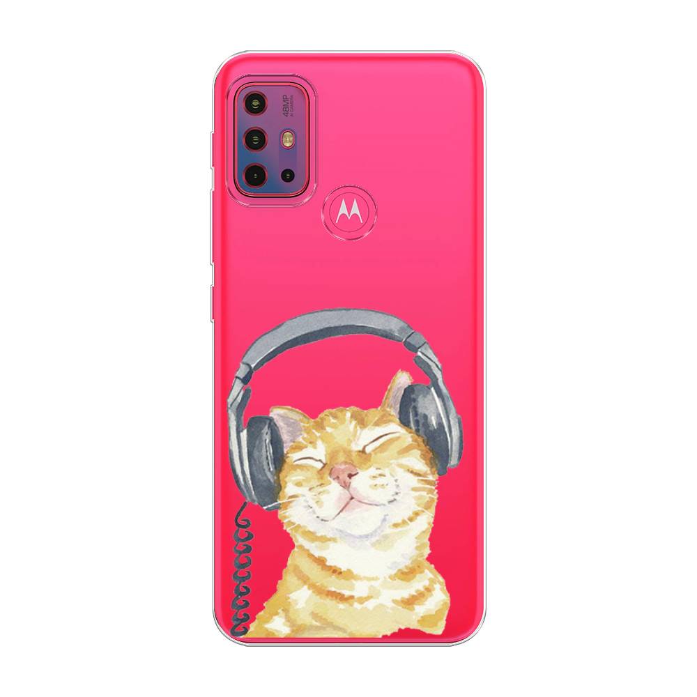 

Силиконовый чехол "Кот меломан" на Motorola Moto G20, Кот меломан
