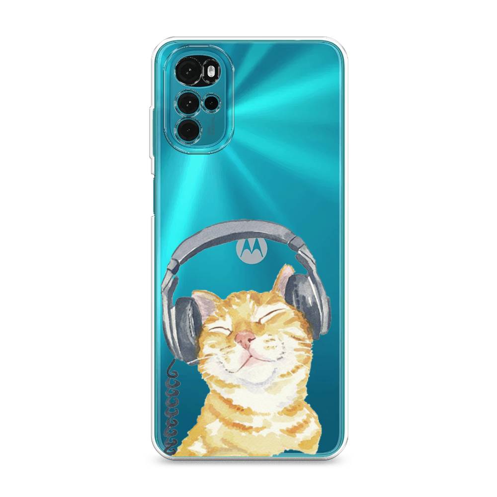 

Силиконовый чехол "Кот меломан" на Motorola Moto G22, Кот меломан