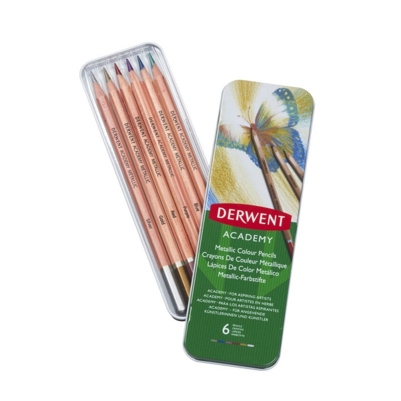 

Карандаши цветные 6цв. Derwent Academy Metallic 98200