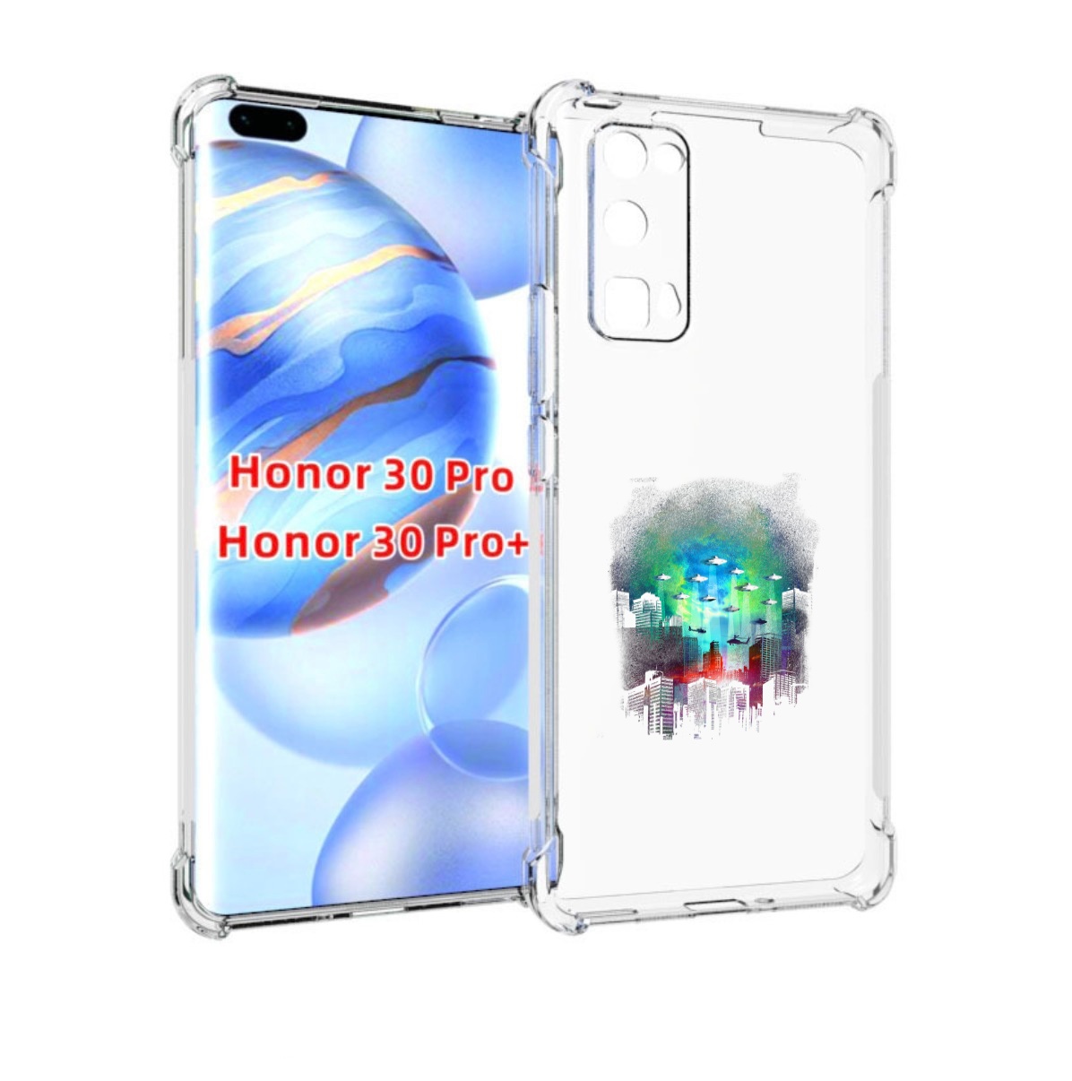 

Чехол бампер MyPads город в свечении для Honor 30 Pro Honor, Прозрачный, Tocco
