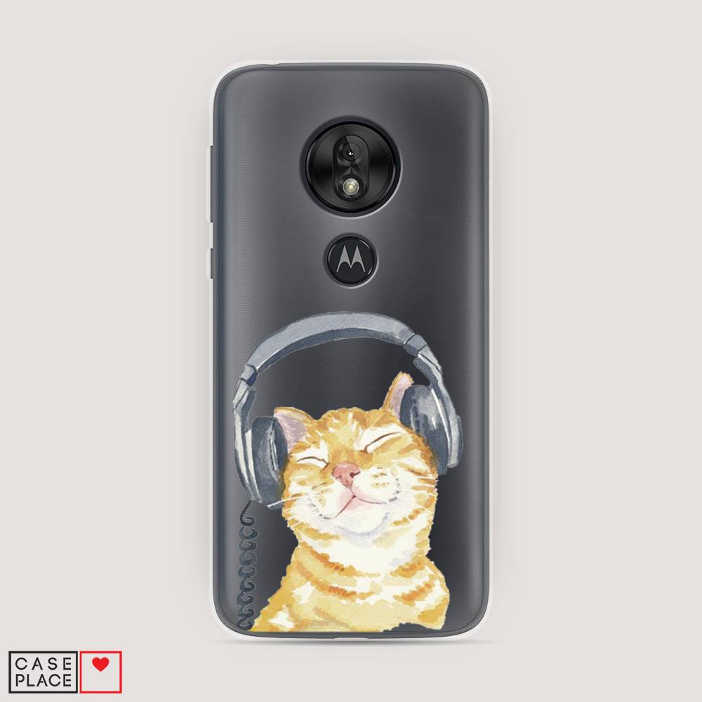 

Силиконовый чехол "Кот меломан" на Motorola Moto G7 Play, Кот меломан