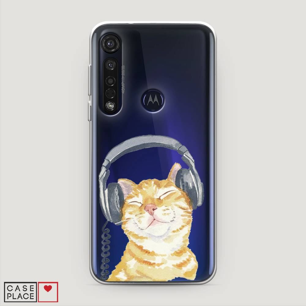 

Силиконовый чехол "Кот меломан" на Motorola Moto G8 Plus, Кот меломан