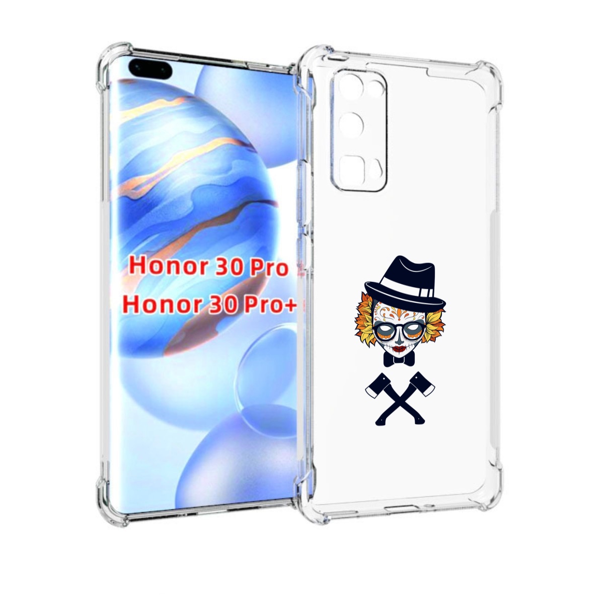 

Чехол бампер MyPads девушка в маске с топорами рисунок для Huawe, Прозрачный, Tocco