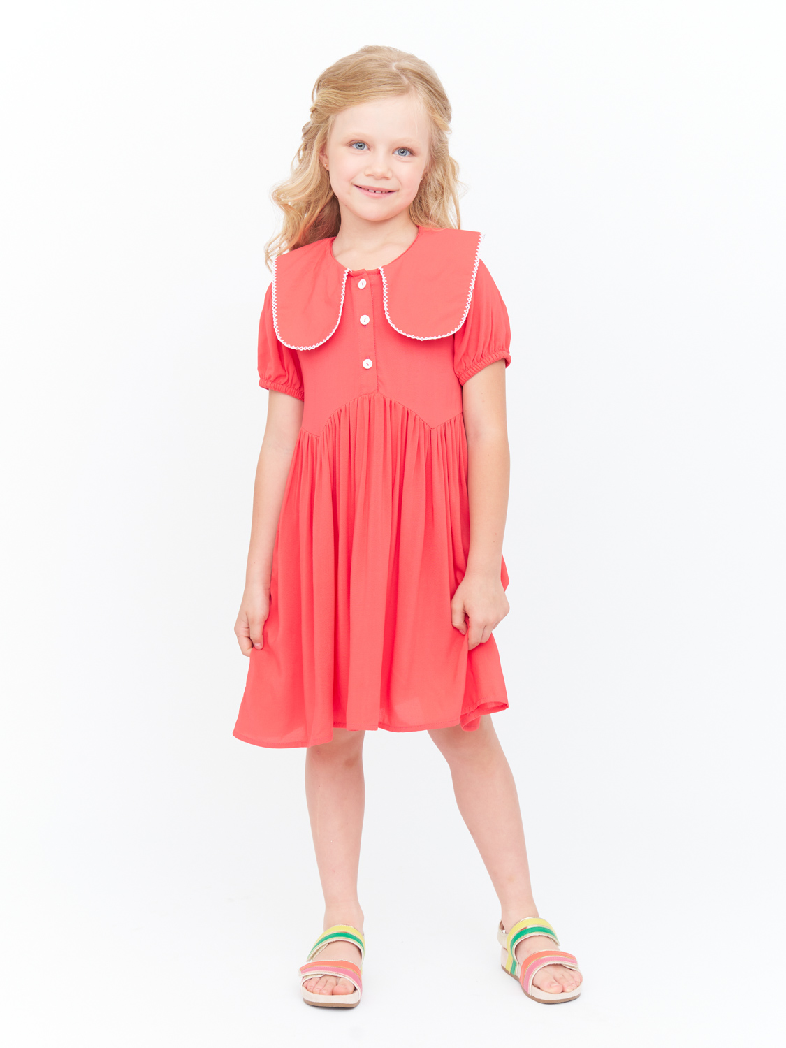 

Платье детское Prime Baby PPP05504, коралловый, 122, Красный, PPP05504