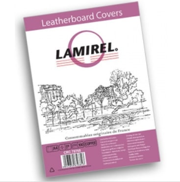 Обложки Lamirel Delta A4 картонные с тиснением под кожу цвет: кофейный 230г/м? 100шт