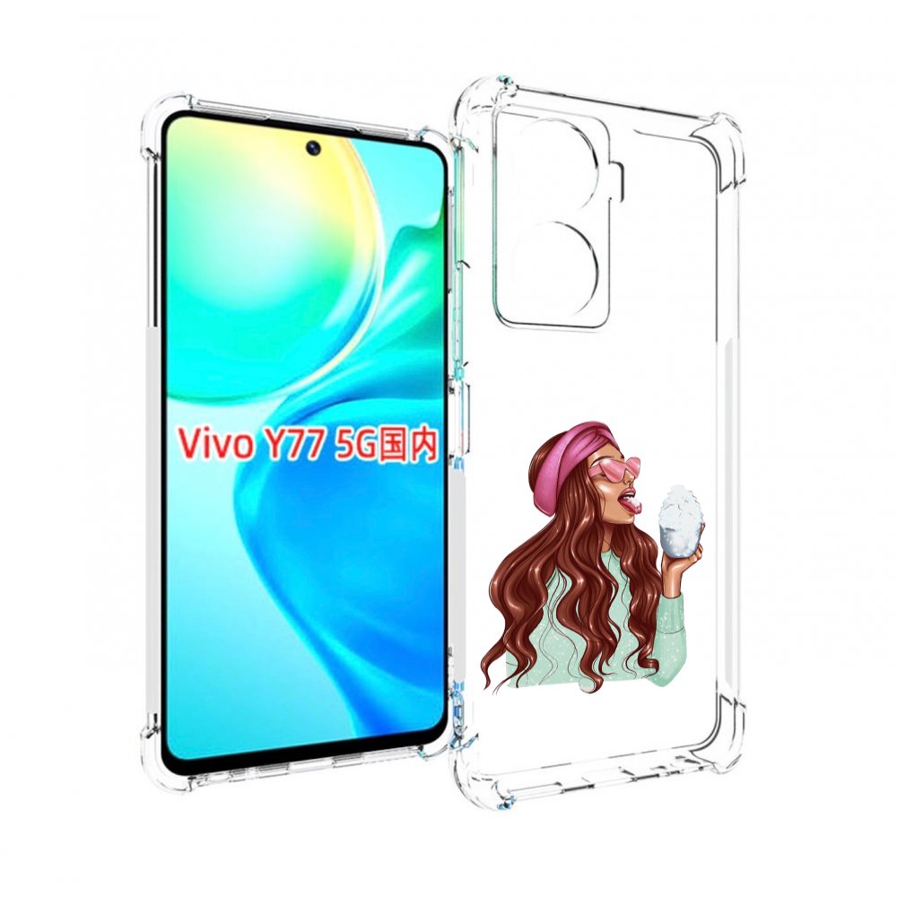 

Чехол MyPads любительница-снега женский для Vivo Y77 5G, Прозрачный, Tocco