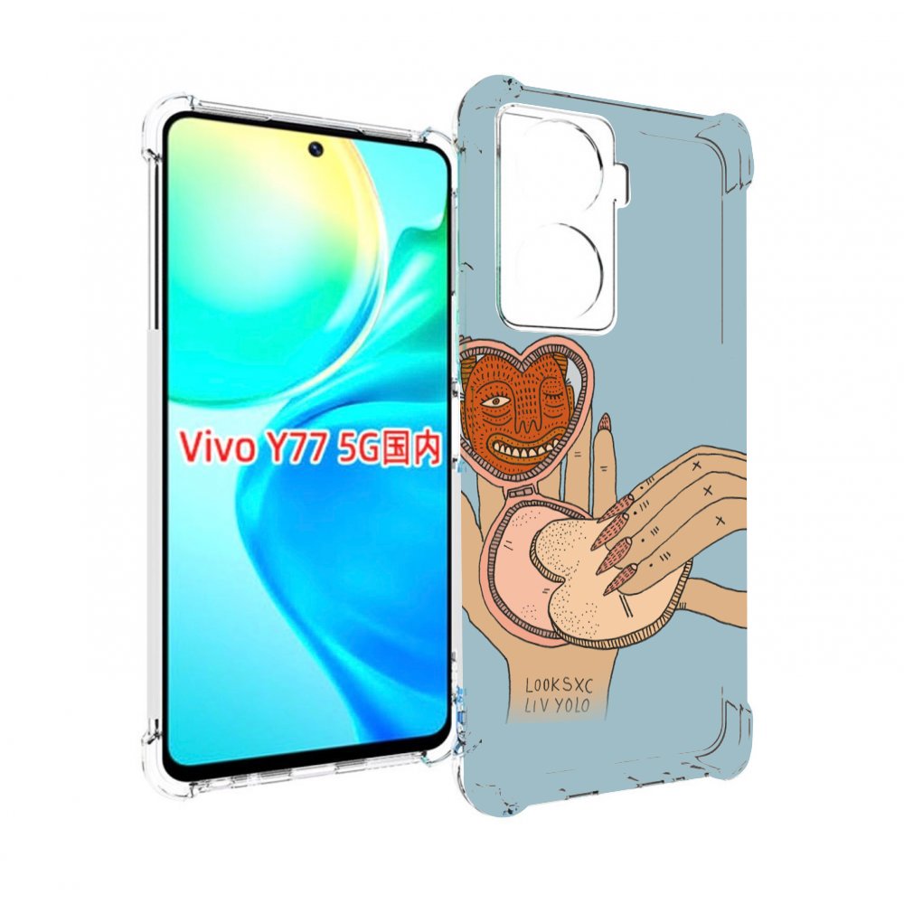 

Чехол MyPads макияж картинка женский для Vivo Y77 5G, Прозрачный, Tocco