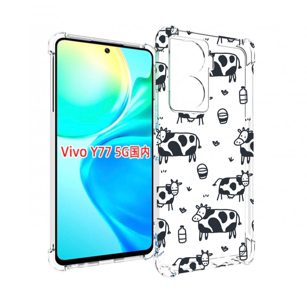 

Чехол MyPads маленькие-коровки для Vivo Y77 5G, Прозрачный, Tocco