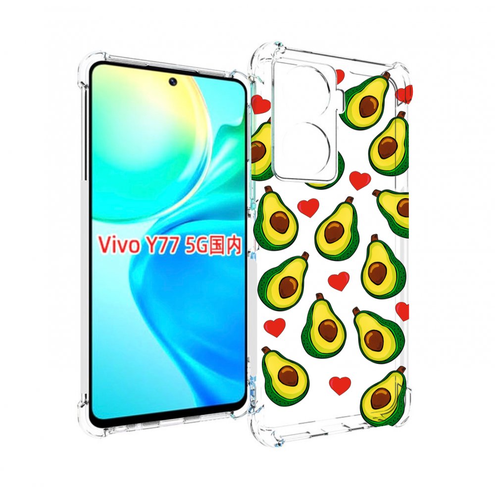

Чехол MyPads миленькие-авокадо для Vivo Y77 5G, Прозрачный, Tocco
