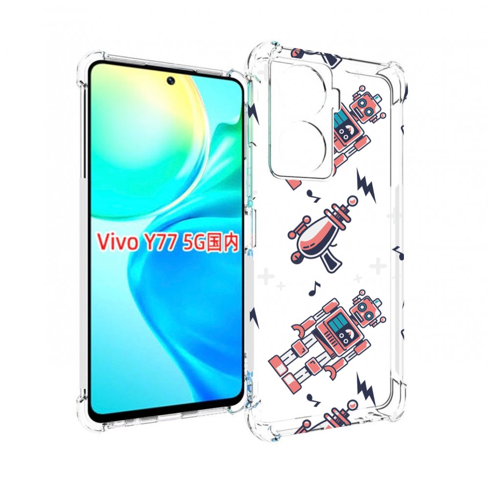 

Чехол MyPads мини-роботы для Vivo Y77 5G, Прозрачный, Tocco