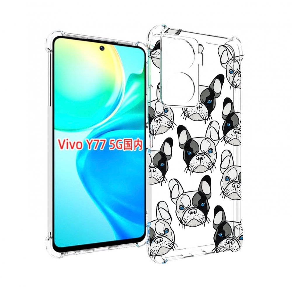

Чехол MyPads мини-собачки-черно-белый для Vivo Y77 5G, Прозрачный, Tocco