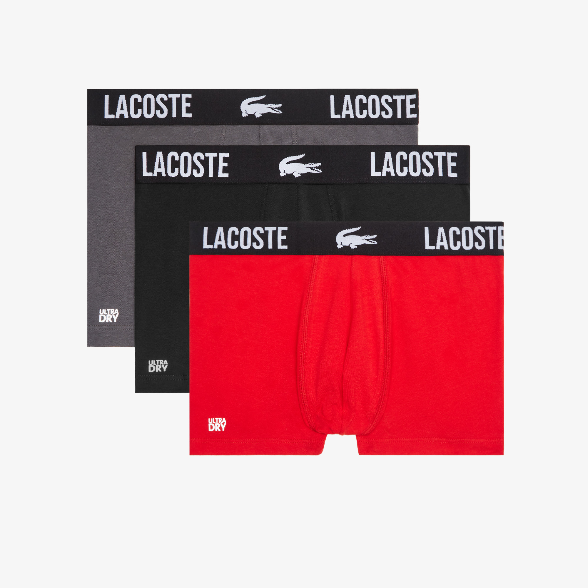 

Комплект трусов мужских Lacoste 5H1309F47 черных; синих; красных XL, 5H1309F47