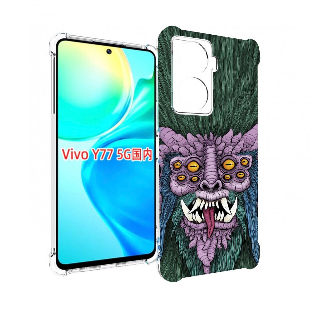 

Чехол MyPads многоглазый черт для Vivo Y77 5G, Прозрачный, Tocco