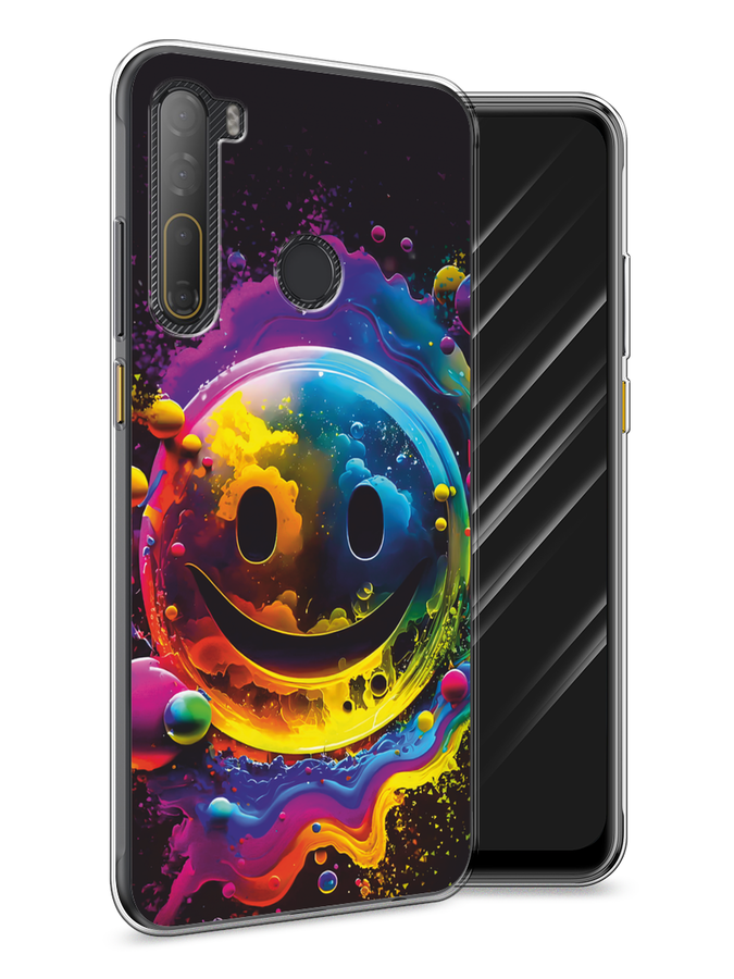 

Чехол Awog на HTC Desire 20 Pro "Кислотный смайл", Фиолетовый;желтый;синий, 102750-1