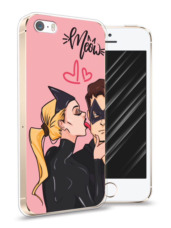 

Чехол Awog на Apple iPhone 5/5S/SE "Kiss of Cat Woman", Розовый;черный;бежевый, 10350-1