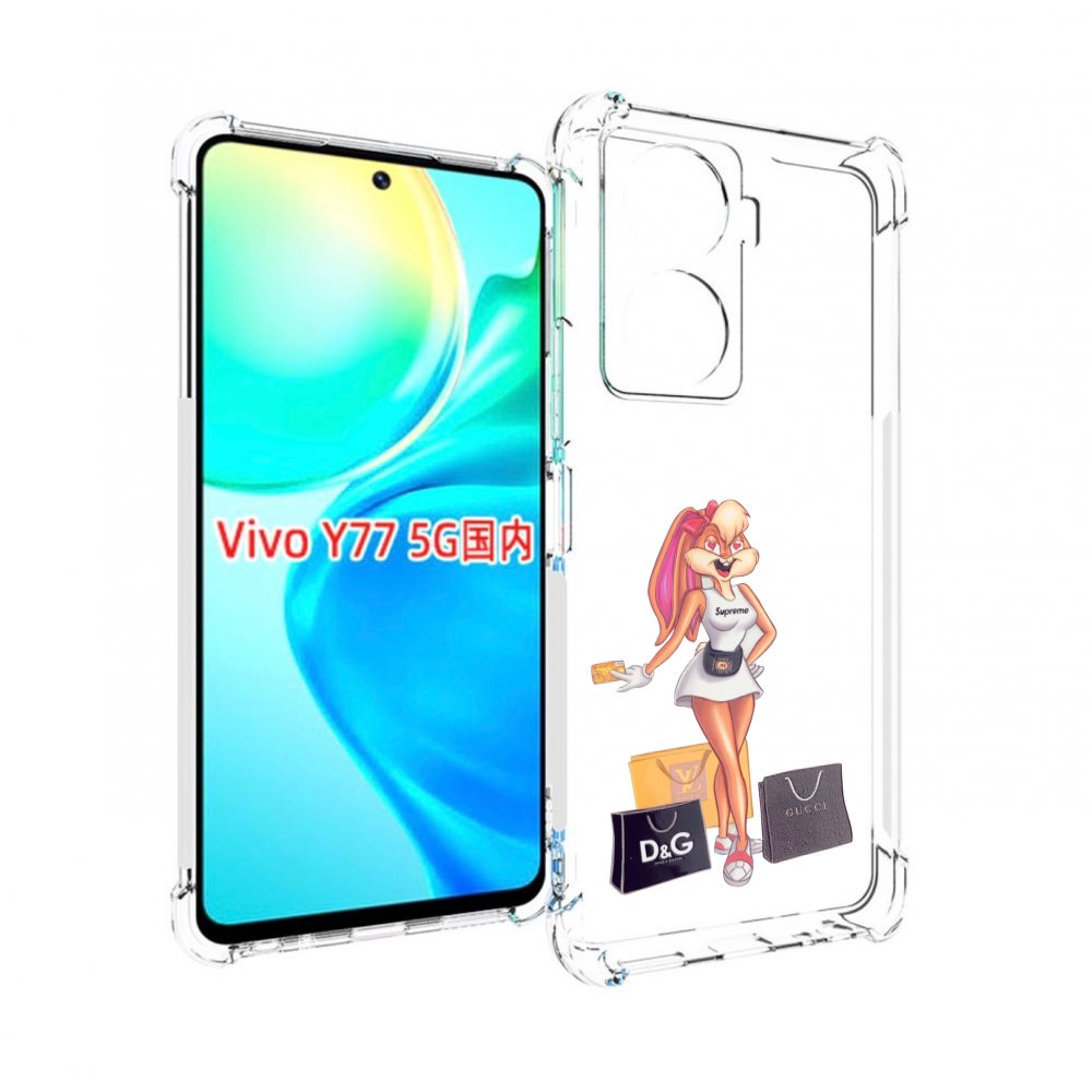 

Чехол MyPads модница-зайка женский для Vivo Y77 5G, Прозрачный, Tocco