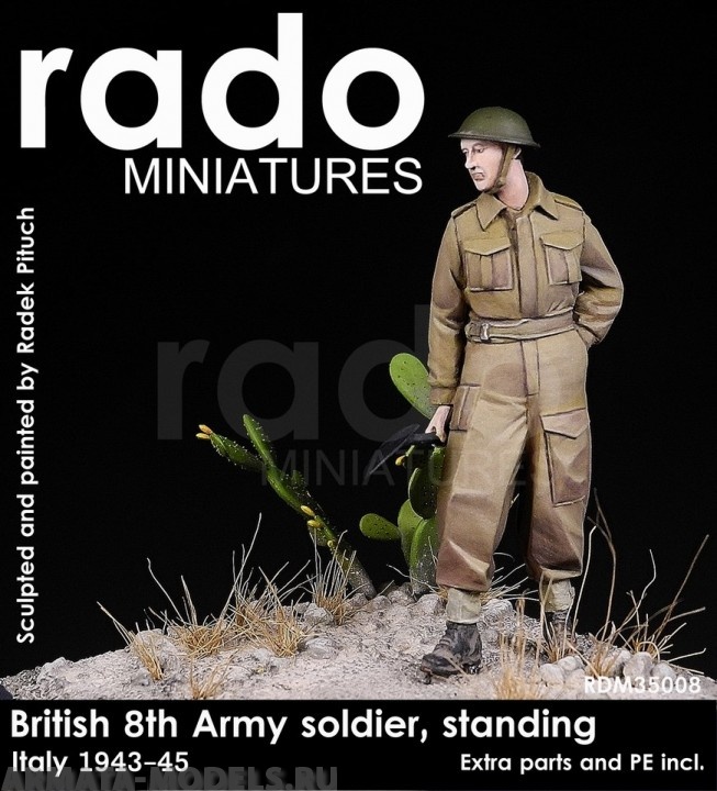 RDM35008 Британский солдат   British 8th Army soldier standing, 1943-45