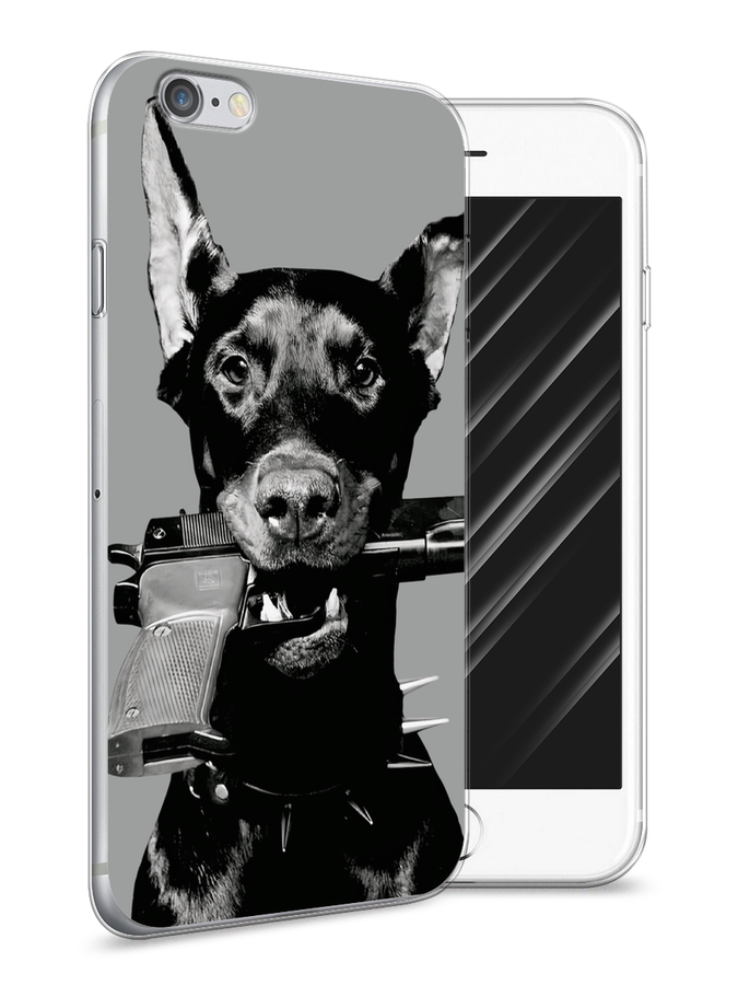 

Чехол Awog на Apple iPhone 6/6S "Доберман", Серый, 10450-1
