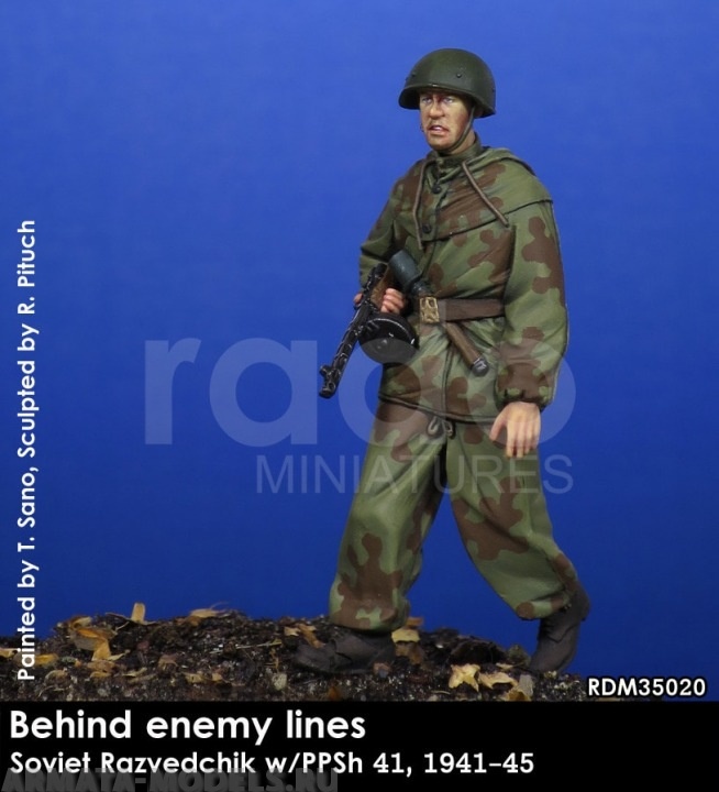 

RDM35020 Советский солдат Soviet Razviedchik w/PPsh 41, 1941-45