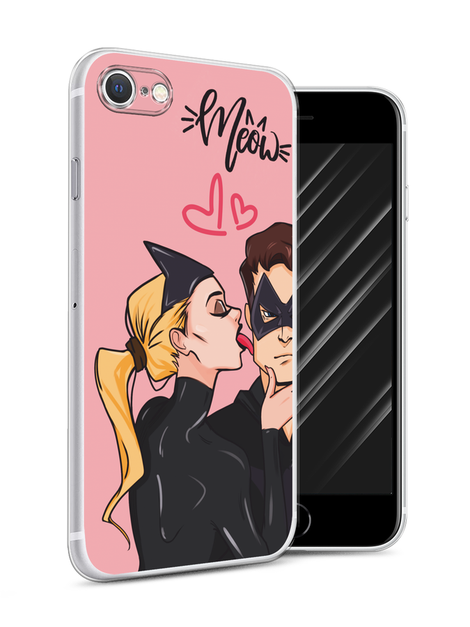 

Чехол Awog на Apple iPhone 7/8/SE 2020/SE 2022 "Kiss of Cat Woman", Розовый;черный;бежевый, 10650-1