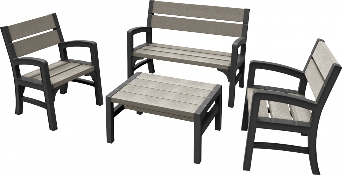 Комплект мебели EDREMPLAST Montero (WLF) bench set Keter 17205049