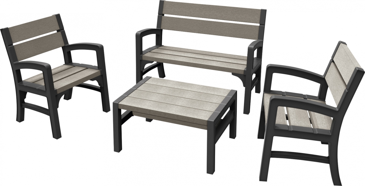 фото Комплект мебели edremplast montero (wlf) bench set keter 17205049