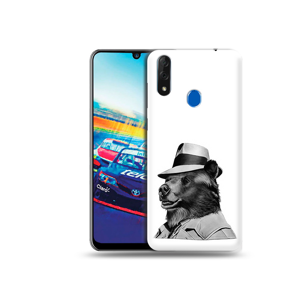 Чехол MyPads Tocco для ZTE Blade V10 медведь в шляпе (PT136503.455.465)
