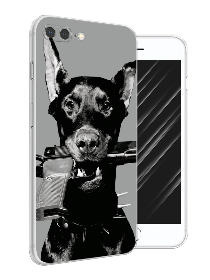 

Чехол Awog на Apple iPhone 7 Plus/8 Plus "Доберман", Серый, 10750-1