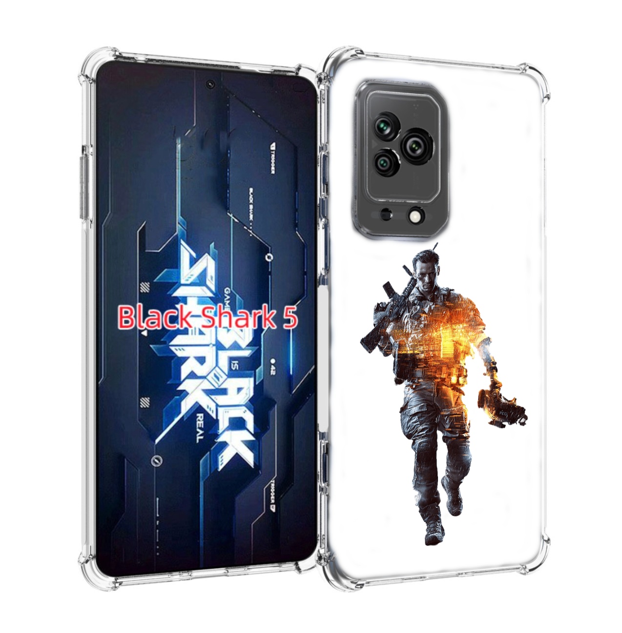 

Чехол MyPads Battlefield-4 мужской для Xiaomi Black Shark 5, Прозрачный, Tocco
