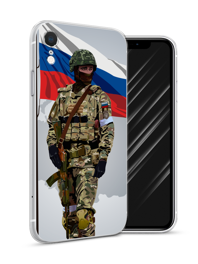 

Чехол Awog на Apple iPhone XR "Солдат с флагом", Белый;синий;красный;зеленый, 12050-1