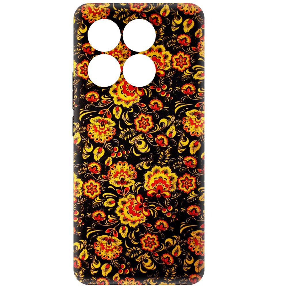 

Чехол-накладка Krutoff Soft Case Хохлома для Xiaomi 14T черный