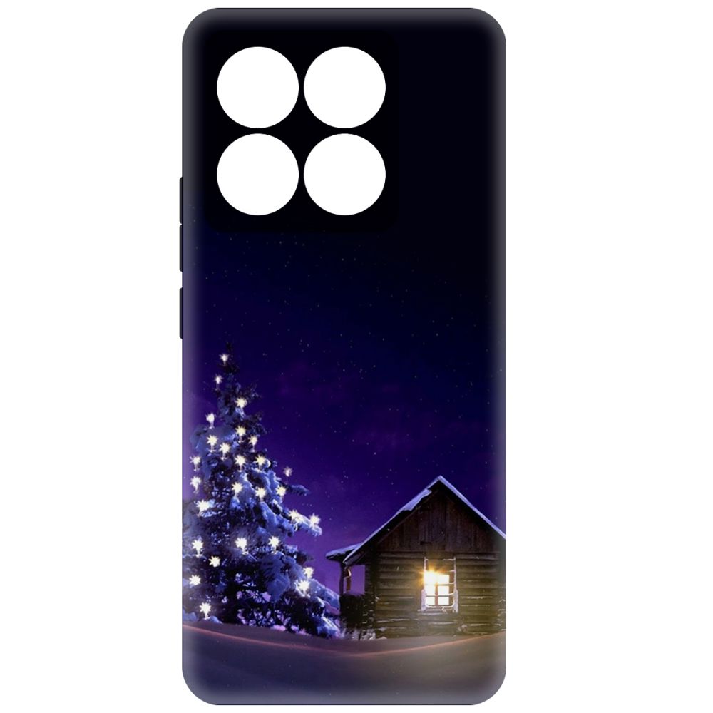 

Чехол-накладка Krutoff Soft Case Зимний домик для Xiaomi 14T черный