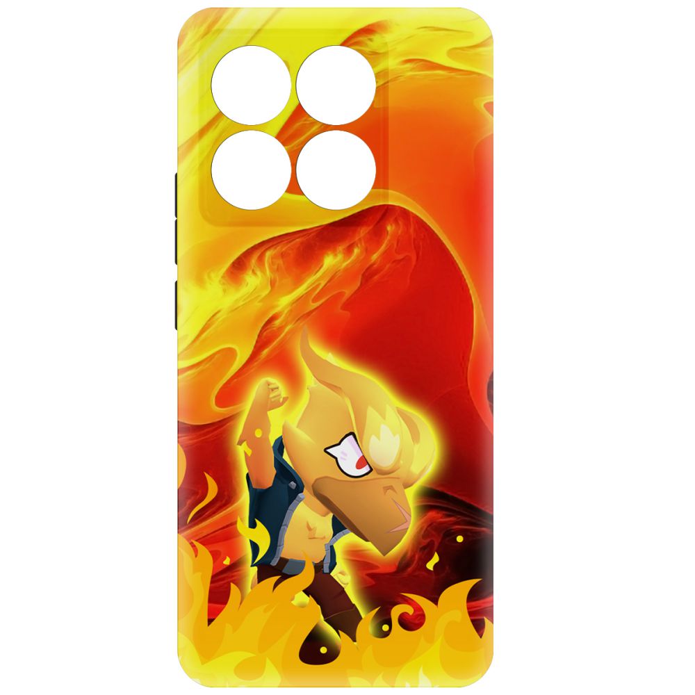 

Чехол-накладка Krutoff Soft Case Brawl Stars - Ворон-Феникс для Xiaomi 14T черный