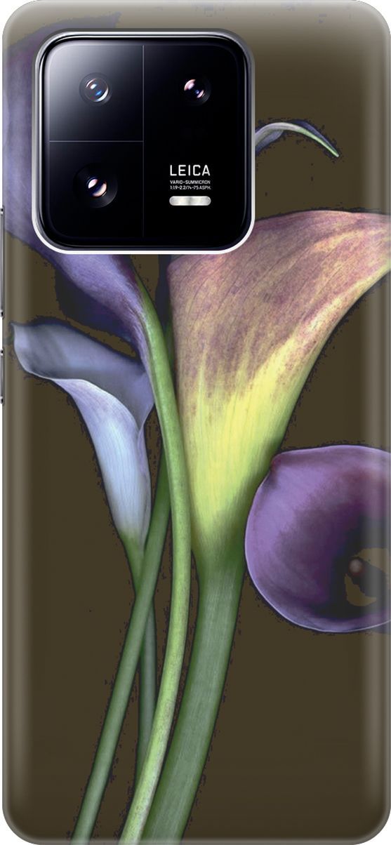 

Силиконовый чехол на Xiaomi 13 Pro Про с принтом "Каллы", Зеленый;коричневый, 158966