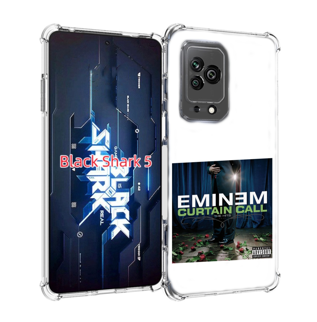 

Чехол Mypads Eminem Curtain Call, The Hits Для Xiaomi Black Shark 5, Прозрачный, Tocco