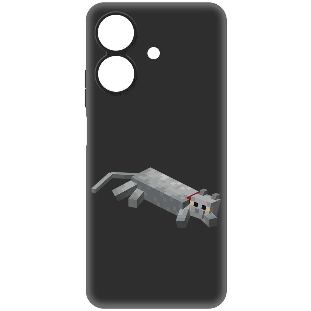 

Чехол-накладка Krutoff Soft Case Minecraft-Кошка для Realme Note 60 черный