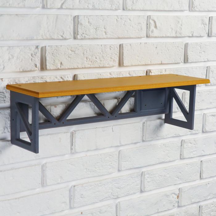

Полка Лофт, 49x14x14 см, желтая, Мебель LOFT
