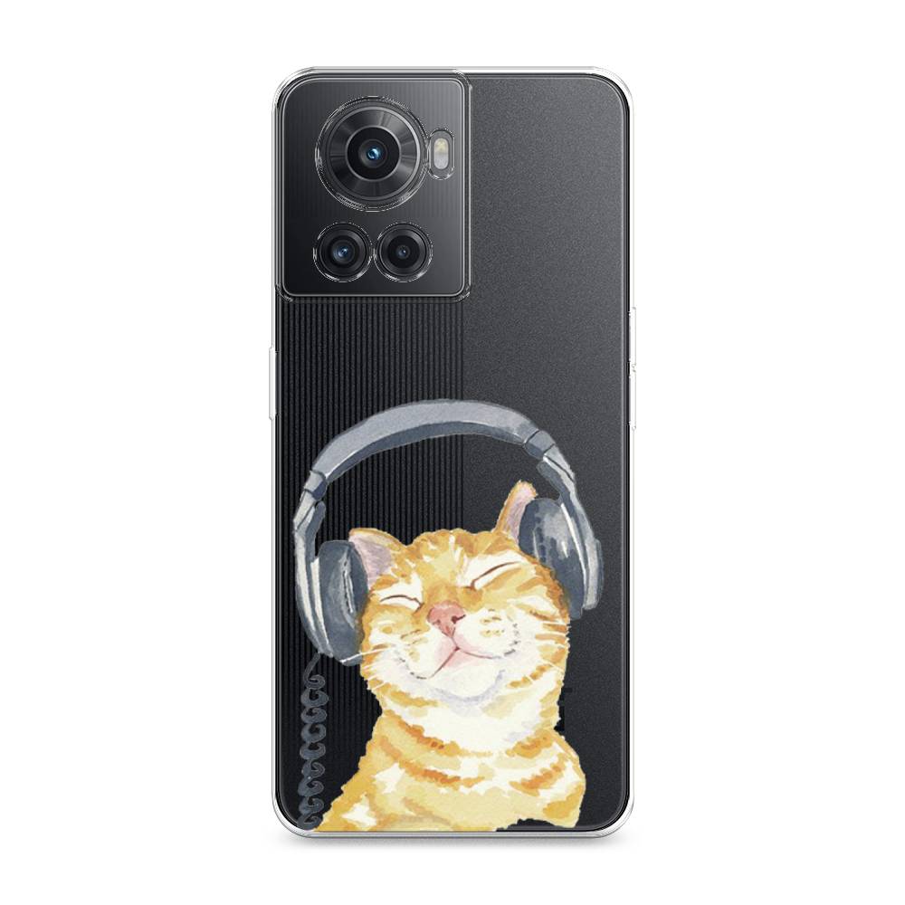 

Силиконовый чехол "Кот меломан" на OnePlus 10R, Кот меломан